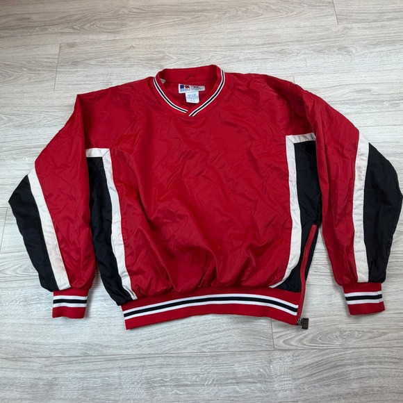 Russell Athletic Other - Vintage 90s Russell Athletic Red Water Resistant Windbreaker Pullover Jacket XL